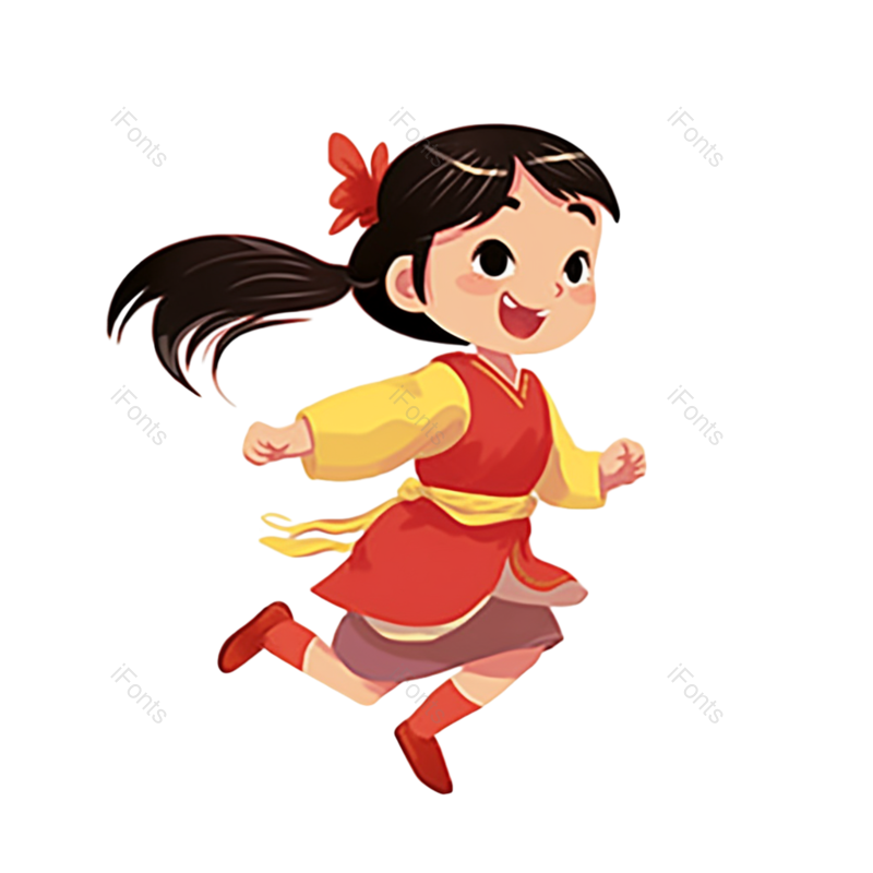 儿童节图片,卡通元素,奔跑PNG,儿童免抠素材